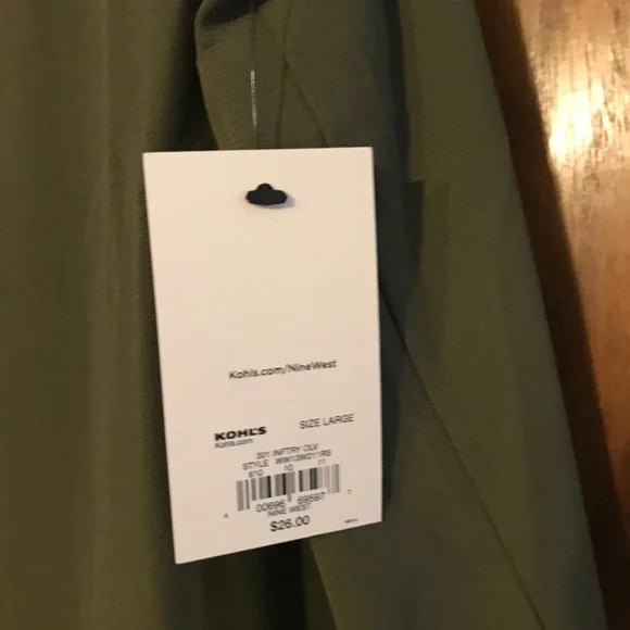 Women Nine West blouse top sleeveless green new dress pant - Picture 4 of 6